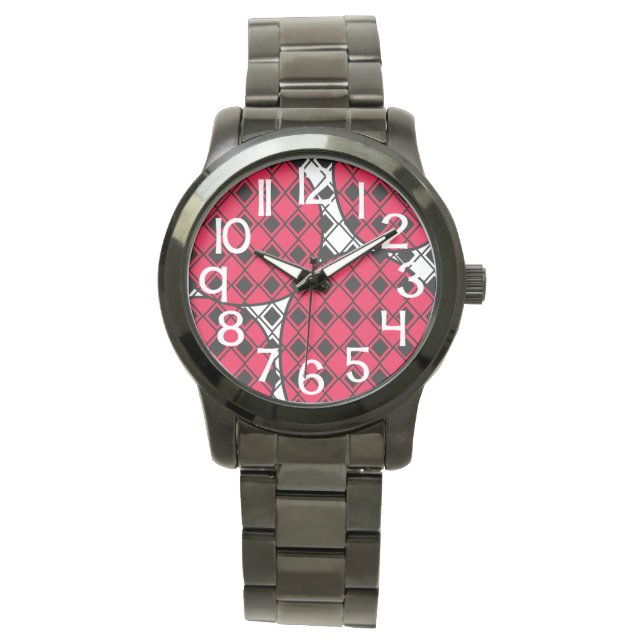 Reloj De Pulsera Blob Harlequin rosa (Anverso)