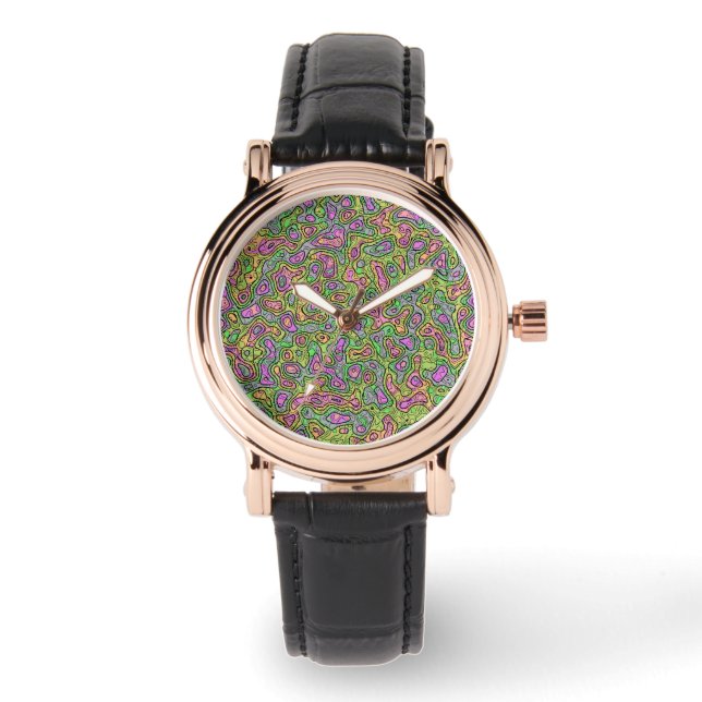 Reloj De Pulsera Blob Trippy Colorful (Anverso)