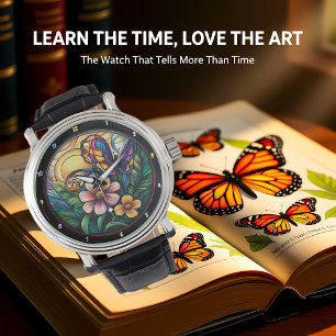 Reloj De Pulsera Bloom & Flutter" - Mariposa Artística