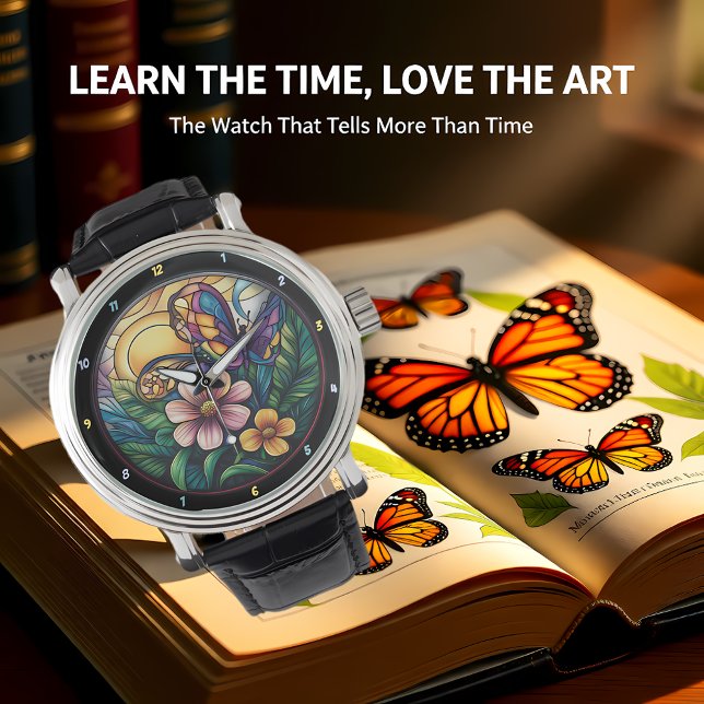 Reloj De Pulsera Bloom & Flutter" - Mariposa Artística (Subido por el creador)