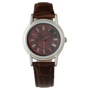 Reloj De Pulsera Bloque rojo de números romanos