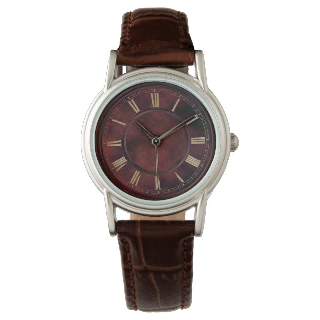 Reloj De Pulsera Bloque rojo de números romanos (Anverso)