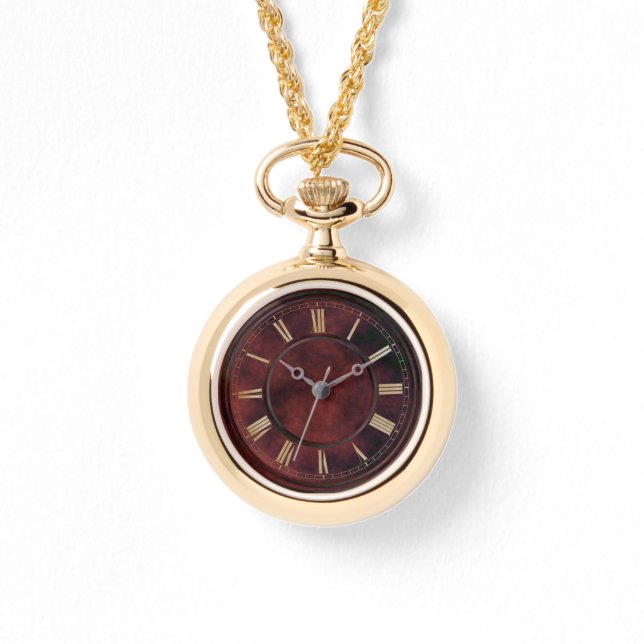 Reloj De Pulsera Bloque rojo de números romanos (Anverso)