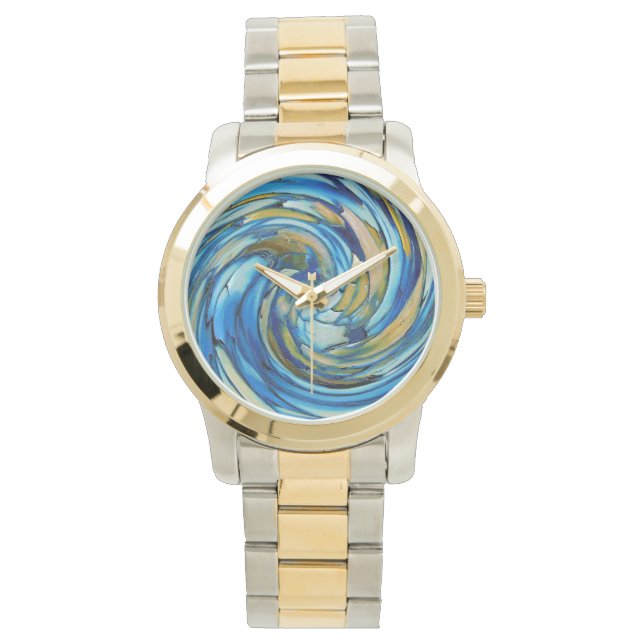 Reloj De Pulsera Blue And gold Resumen Dolphin Watts (Anverso)