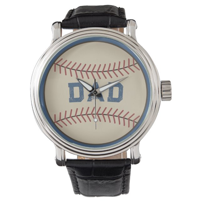 Reloj De Pulsera Blue Baseball Dad Watch (Anverso)