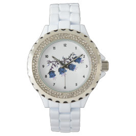 Reloj De Pulsera Blue Canterbury Bells Womens Diamante de imitación