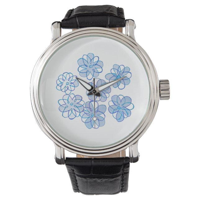 Reloj De Pulsera Blue Daisies Watch (Anverso)