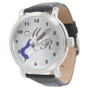 Reloj De Pulsera Blue Electric Guitar Watch