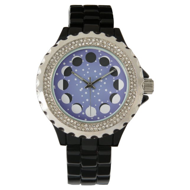 Reloj De Pulsera Blue Face Moon Fase Watch (Anverso)