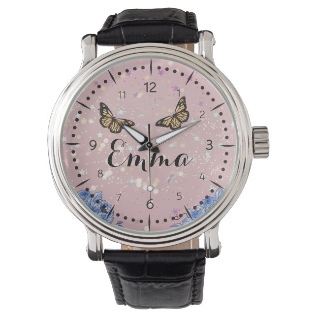 Reloj De Pulsera Blue Floral bouquet in the blooming garden (Anverso)
