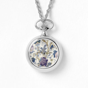 Reloj De Pulsera Blue Floral W.Morris Pattern Watch
