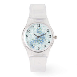 Reloj De Pulsera Blue Flowers
