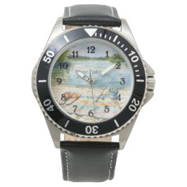Reloj De Pulsera Blue Gone Fishing Bucket Lake