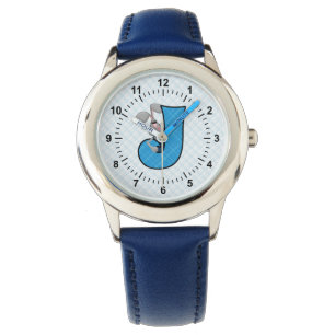 Reloj De Pulsera Blue Jackrabbit Monogrammed J Boys