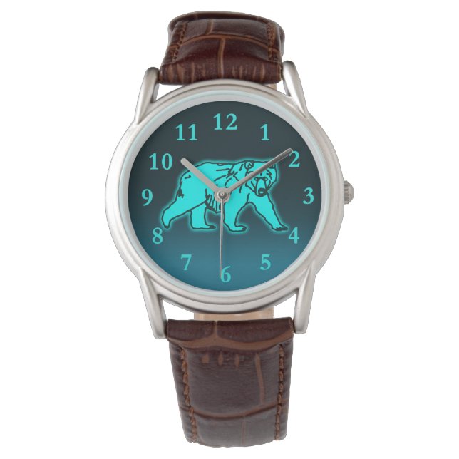 Reloj De Pulsera Blue Kodiak Bear (Anverso)