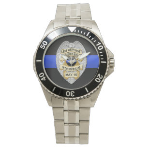 Reloj De Pulsera Blue Line fino Badge