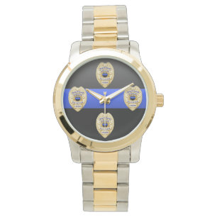 Reloj De Pulsera Blue Line fino Badge