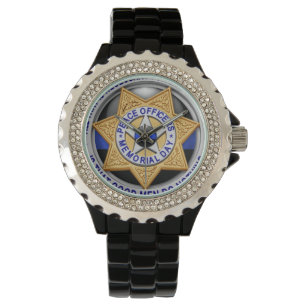Reloj De Pulsera Blue Line fino - diputado Badge