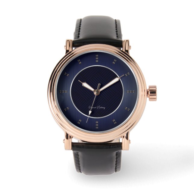 Reloj De Pulsera Blue Metallic Luxury (Anverso)