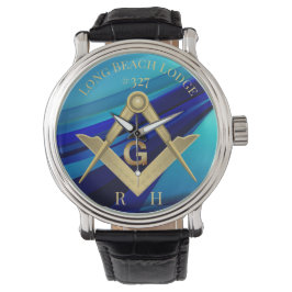 Reloj De Pulsera Blue Monogram Masonic Lodge