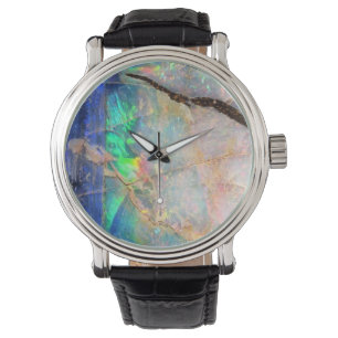 Reloj De Pulsera Blue Opal Print Watch
