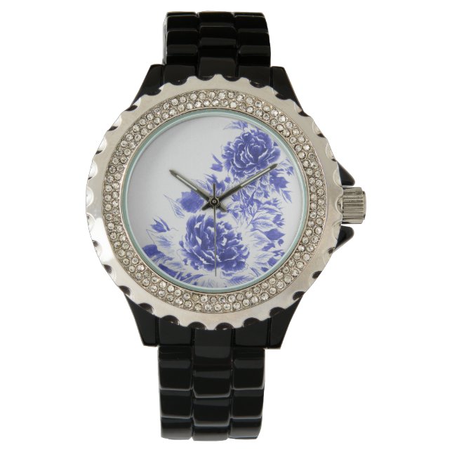 Reloj De Pulsera Blue Peony Watch (Anverso)