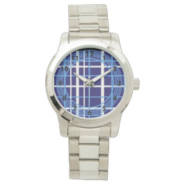 Reloj De Pulsera Blue Plaid Watch