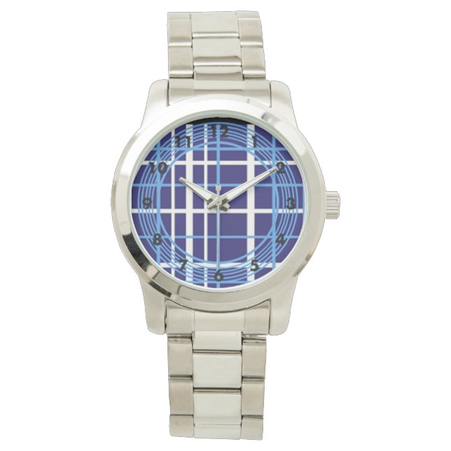 Reloj De Pulsera Blue Plaid Watch (Anverso)