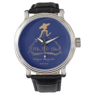 Reloj De Pulsera Blue Royal charra quinceañera, azul watch wester