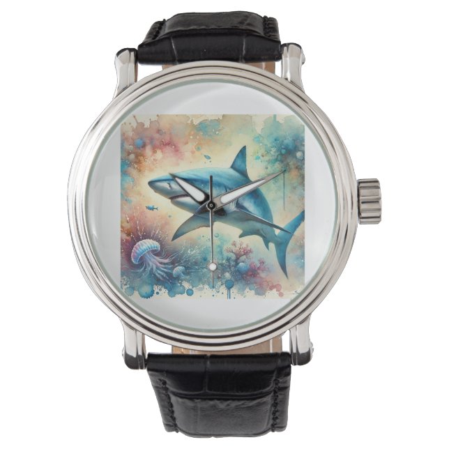Reloj De Pulsera Blue Shark 110724AREF113 - Watercolor (Anverso)