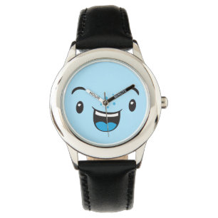 Reloj De Pulsera Blue Smiting Kawaii Face Watch