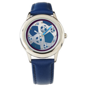 Reloj De Pulsera Blue Space Soccer Watch