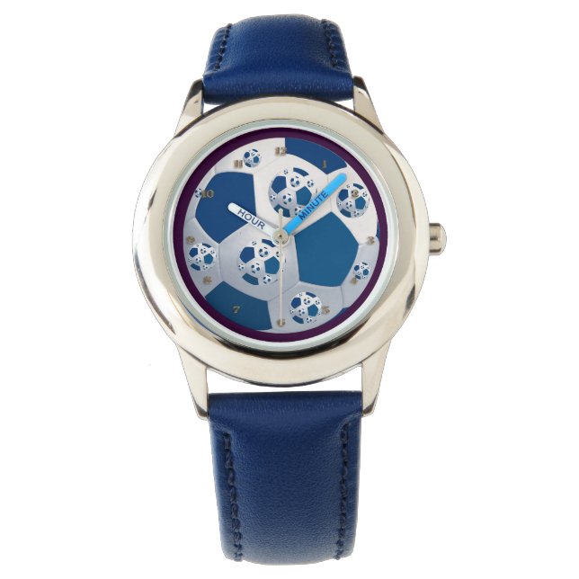 Reloj De Pulsera Blue Space Soccer Watch (Anverso)