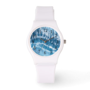 Reloj De Pulsera Blue Tie Dye Watch