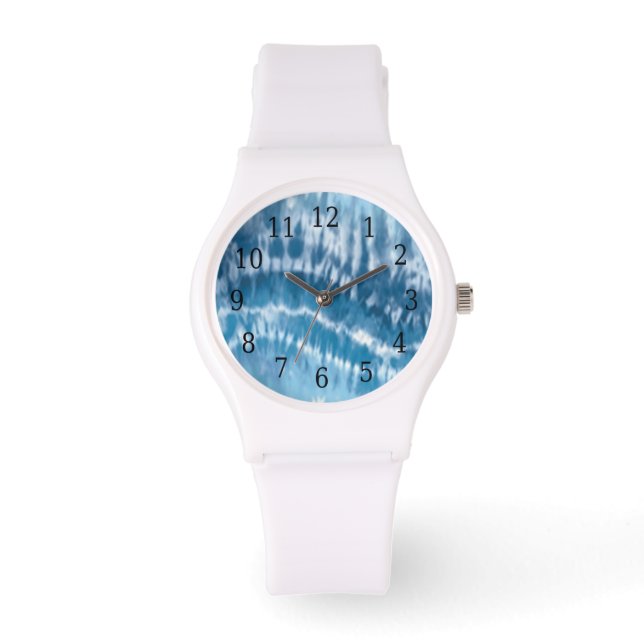 Reloj De Pulsera Blue Tie Dye Watch (Anverso)