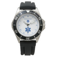 Blue|White EMT Personalizado Monograma Watch
