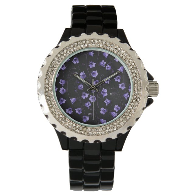 Reloj De Pulsera Bluebells, Harebells, Bellflowers (Anverso)