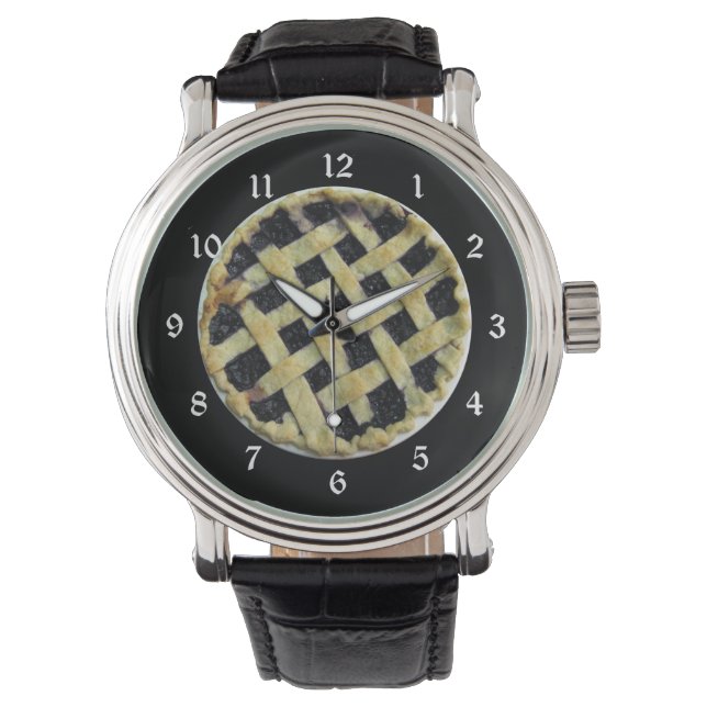 Reloj De Pulsera Blueberry Pie Fun Novedad Watch (Anverso)