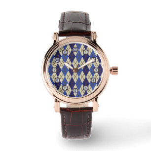 Reloj De Pulsera Blueberry Scone Argyle Watch