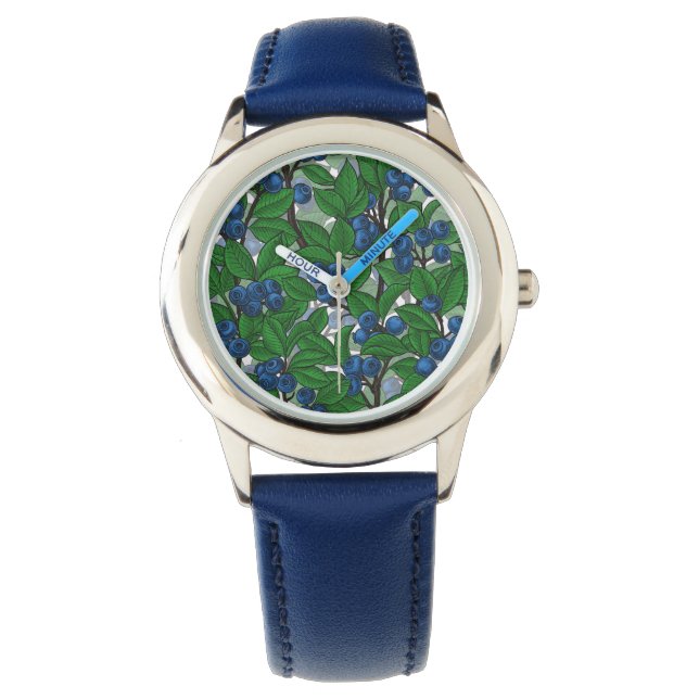Reloj De Pulsera Blueberry sobre blanco (Anverso)