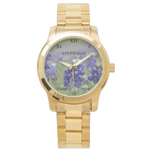 Reloj De Pulsera Bluebonnets Texas Flor Lupine Floral