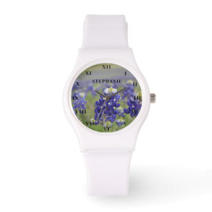 Reloj De Pulsera Bluebonnets Texas Flor Lupine Floral