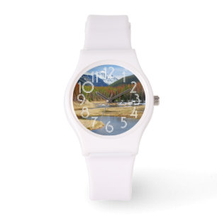Reloj De Pulsera Bobina el río Colorado con las montañas y los