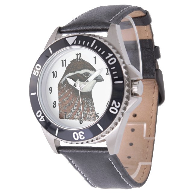 Reloj De Pulsera Bobwhite Quail Head (Angular)