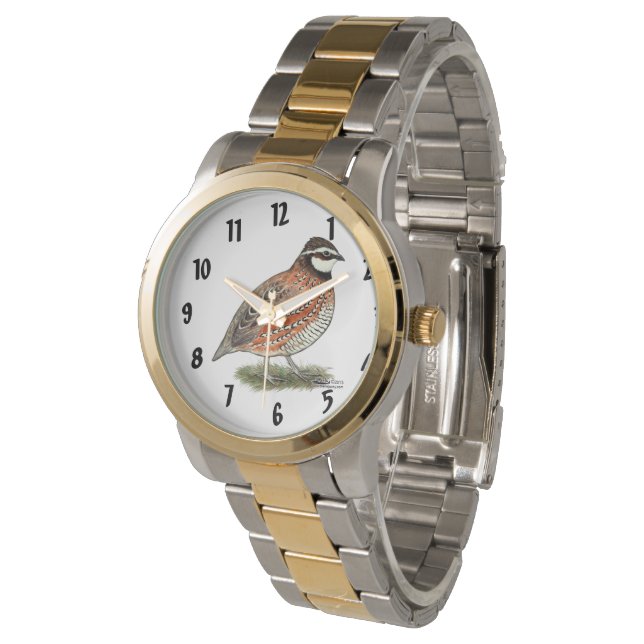 Reloj De Pulsera Bobwhite Quail Rooster (Angular)
