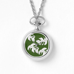 Reloj De Pulsera Boda Botánica Monstera Blanco Negro