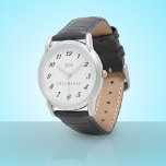 Reloj De Pulsera Boda de Groomsman personalizada Bridal Party Watch<br><div class="desc">Para un Groomsman especial que fue más allá de sus obligaciones el día de tu boda. Añade su nombre para reemplazar el texto de Groomsman o mantenerlo tal como está. Un reloj de pulsera clásico que soportará la prueba del tiempo. Adecuado para todos los miembros masculinos de la fiesta nupcial....</div>
