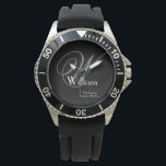 Reloj De Pulsera Boda Groomsman Regalo Guay Monograma Classic Sport<br><div class="desc">Boda Groomsman Groomsmen Regalo Guay Monograma Classic Sports Watch. Haga clic en personalizar esta plantilla para personalizar con su propio monograma inicial, el nombre y la fecha de matrimonio de forma rápida y sencilla. El boda Groomsman Gift Guay Monogram Classic Sport Watch forma parte de la colección de regalos Groomsman...</div>