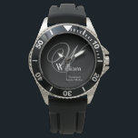 Reloj De Pulsera Boda Groomsman Regalo Guay Monograma Classic Sport<br><div class="desc">Boda Groomsman Groomsmen Regalo Guay Monograma Classic Sports Watch. Haga clic en personalizar esta plantilla para personalizar con su propio monograma inicial, el nombre y la fecha de matrimonio de forma rápida y sencilla. El boda Groomsman Gift Guay Monogram Classic Sport Watch forma parte de la colección de regalos Groomsman...</div>