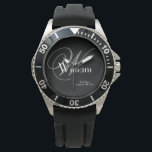 Reloj De Pulsera Boda Mejor regalo de hombre Monograma moderno Depo<br><div class="desc">Boda Mejor Regalo Hombre Moderno Monograma Deportivo Guay Watch. Mejor Hombre moderno monograma vintage inicial, nombre y fecha clásico reloj masculino. La personalización agrega ese toque especial a tu regalo de Mejor Hombre. Haga clic en personalizar esta plantilla para personalizar rápida y fácilmente. Garantía de devolución de 30 días. Barcos...</div>